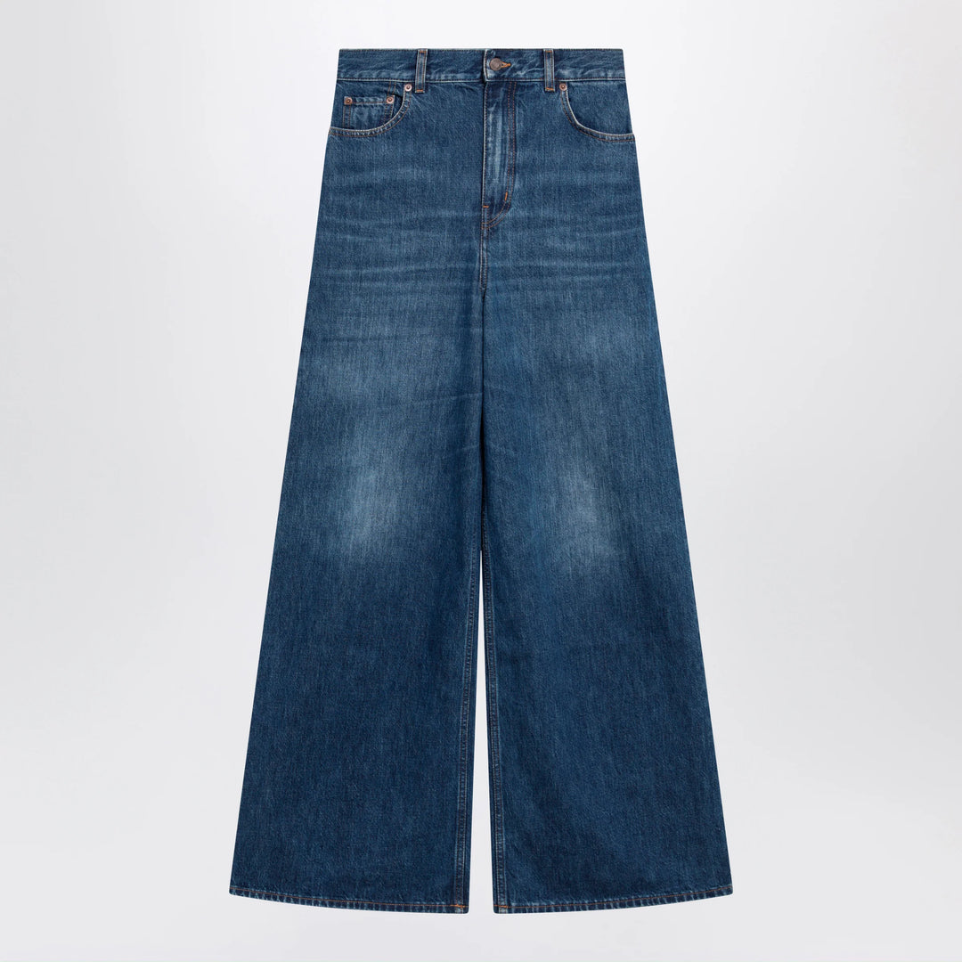 Chloé - Chloé flared jeans in washed midnight blue denim