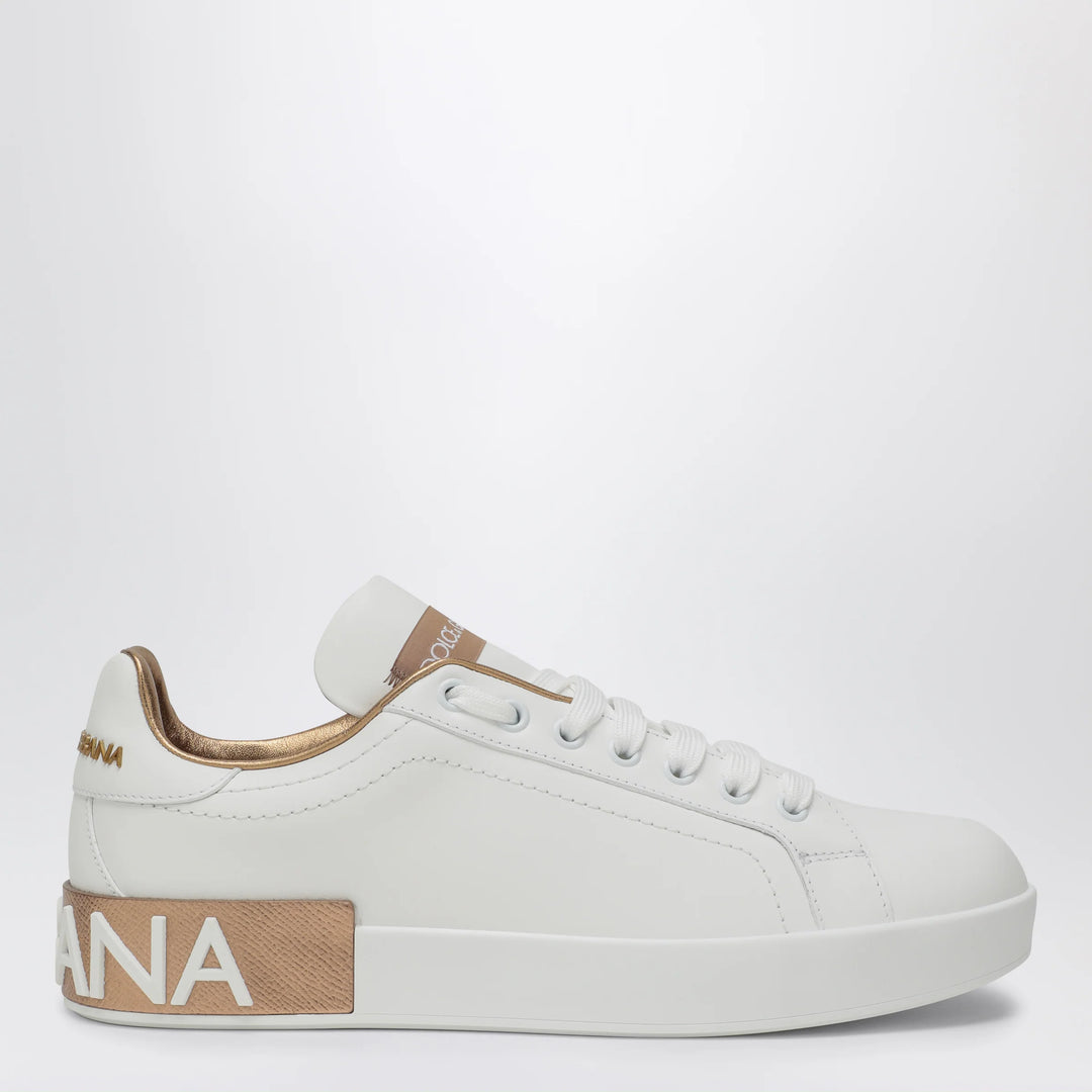 Dolce&amp;Gabbana - White/gold Portofino sneakers