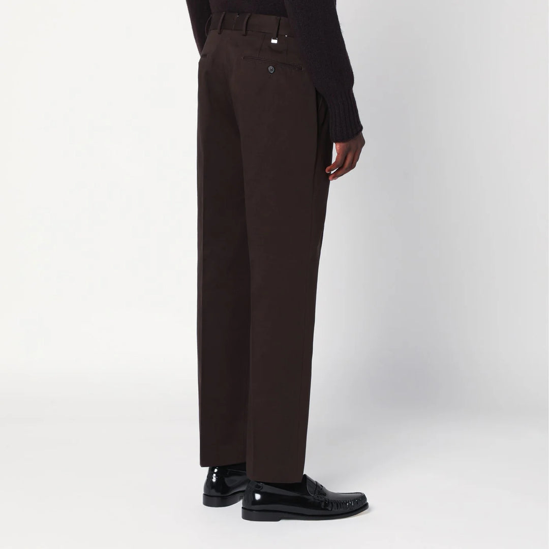 PT Torino - Brown cotton trousers