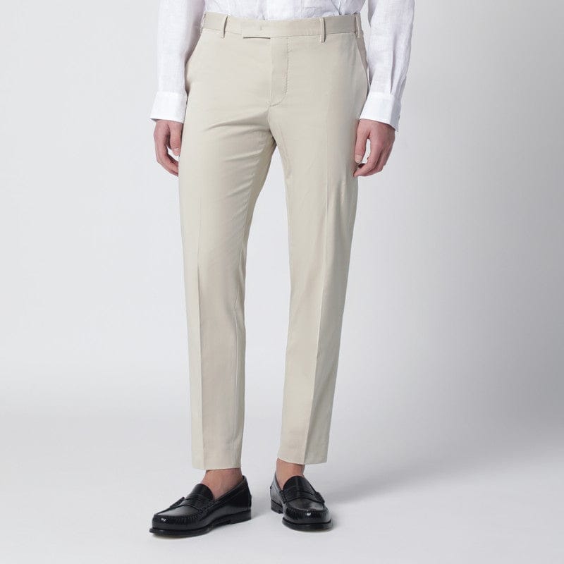 Pants PT Torino - Beige slim-fit cotton-blend trousers - 52 IT Brand