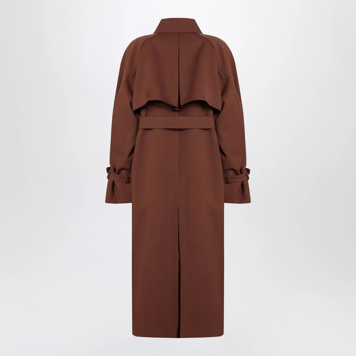 Max Mara Atelier - Brown rainproof gabardine trench coat Brand Coats &amp; Jackets 38  IT