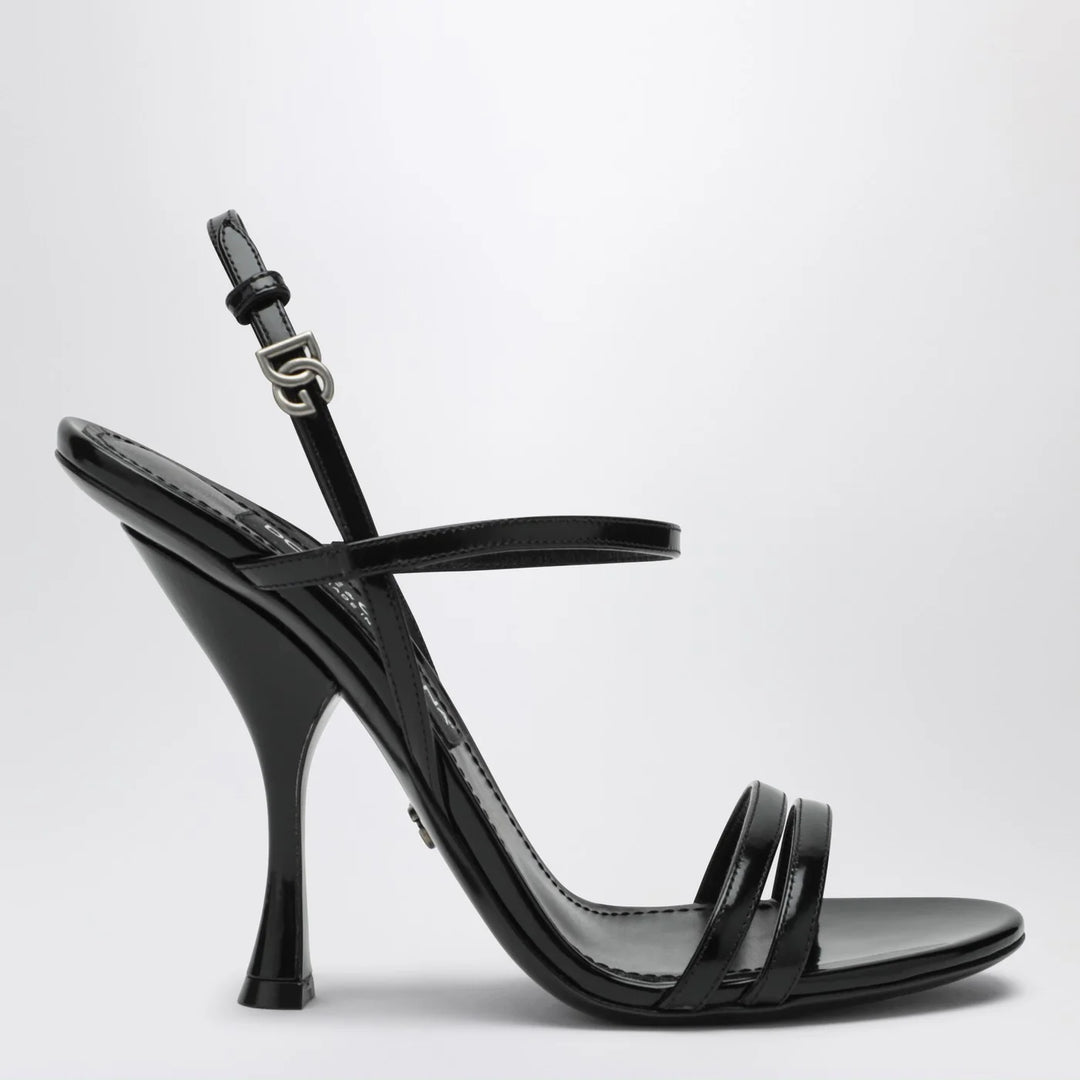 Dolce&amp;Gabbana - Black polished calf leather sandals