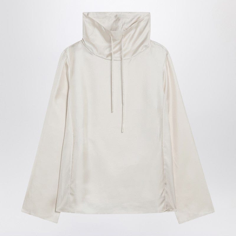 Shirts & Tops LouLou De Saison - Ivory Cyna silk blouse - L Brand