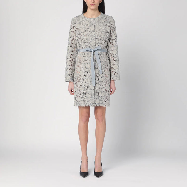 P.A.R.O.S.H. - Light grey lace long jacket