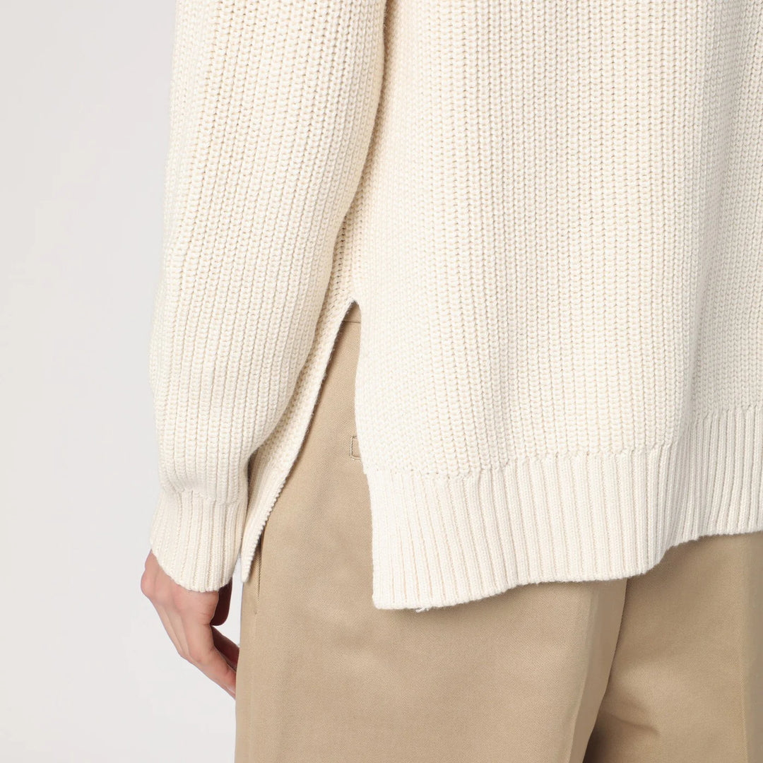 P.A.R.O.S.H. - Sweater cream in cotton and cashmere