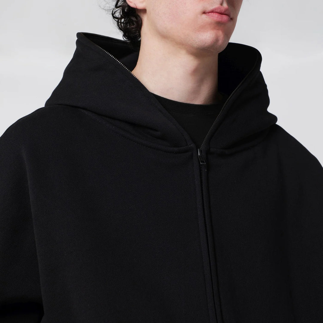 Entire Studios - Black cotton zip-up hoodie