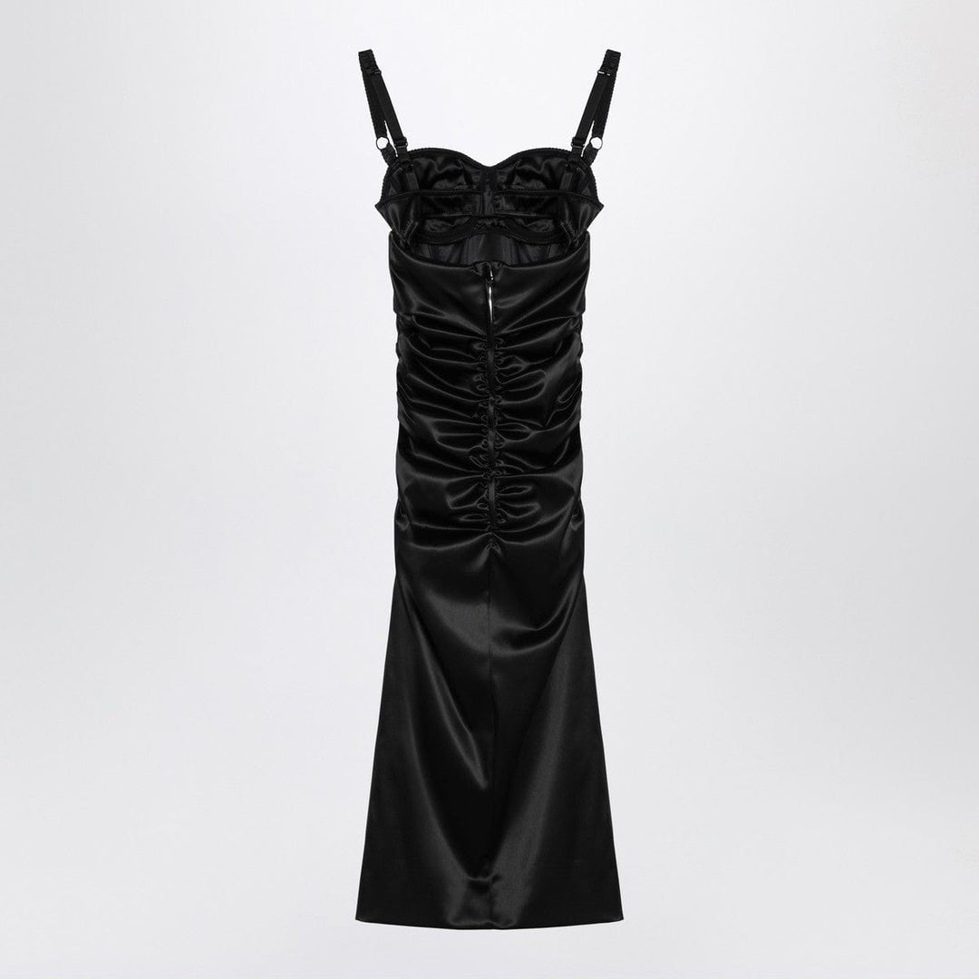 Dresses 42 Dolce & Gabbana Dolce&Gabbana Draped black dress with bra detail Brand