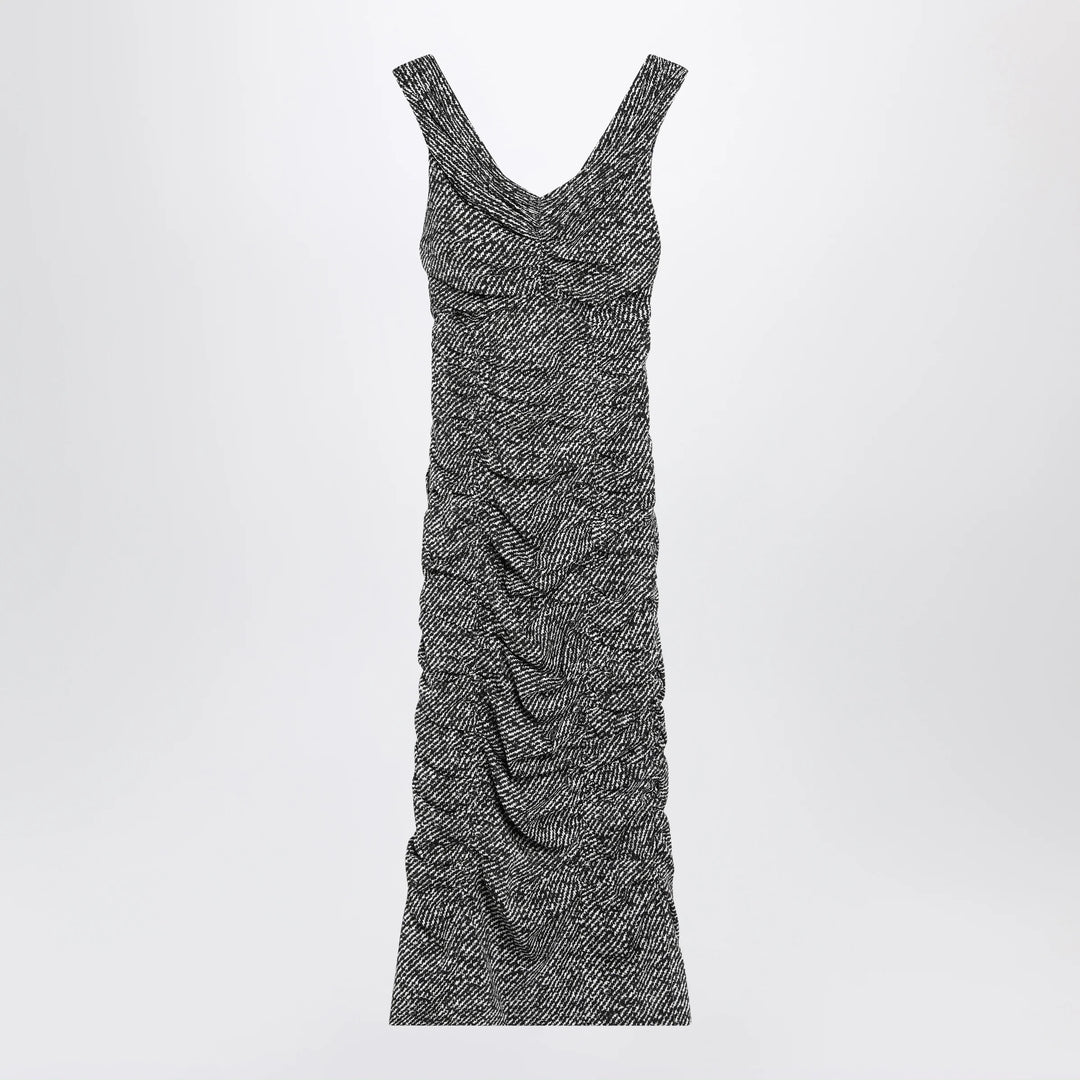 Dolce&amp;Gabbana - Diagonal print dress in silk blend
