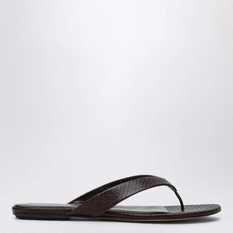 Shoes Le Monde Béryl - Brown leather flip-flops - 36,5 IT Brand