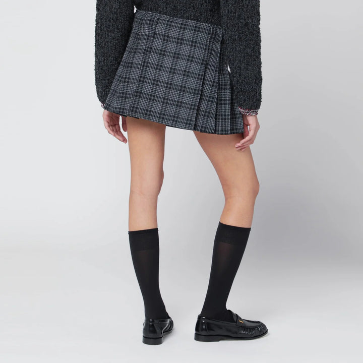 Durazzi Milano - Black/white check kilt mini skirt