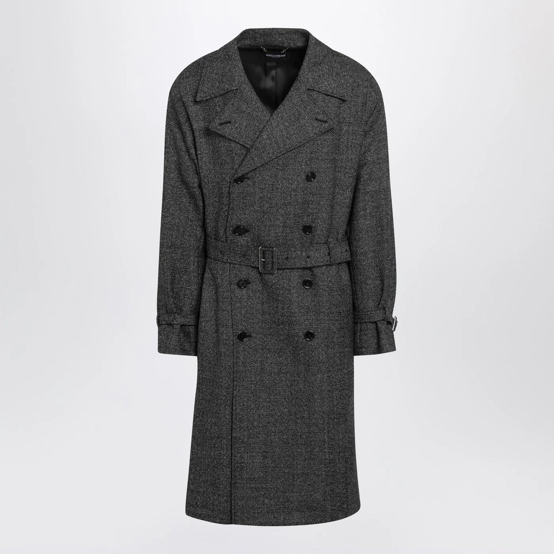 Dolce&amp;Gabbana - Grey wool double-breasted coat