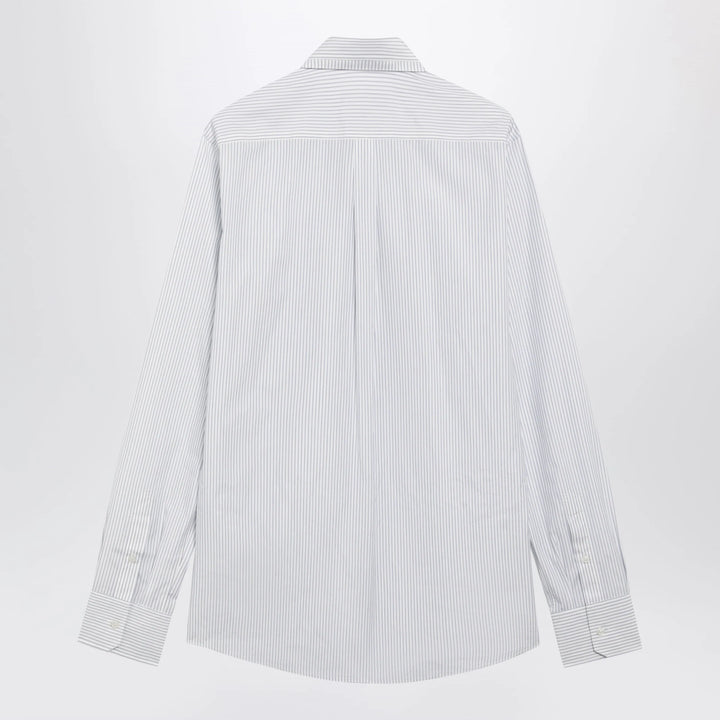 Dolce&amp;Gabbana - White Double-Collar Striped Shirt