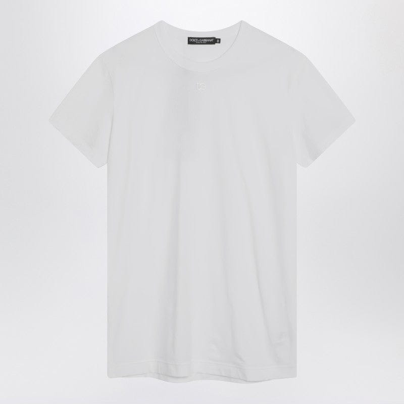 Shirts & Tops Dolce&Gabbana - White t-shirt with logo embroidery - 52 IT Brand