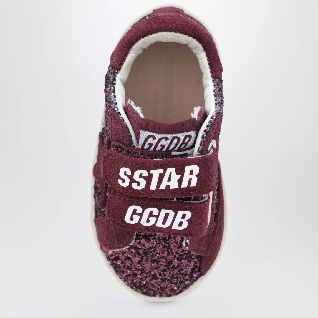 Golden Goose - Old School Sneakers in burgundy glitter