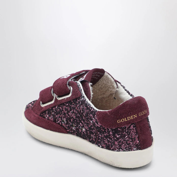 Golden Goose - Old School Sneakers in burgundy glitter