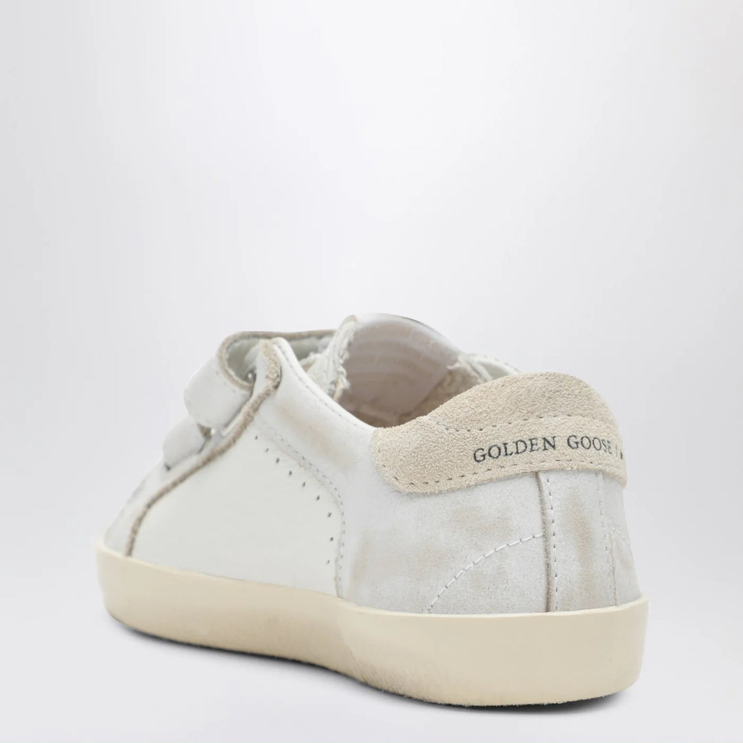 Golden Goose - Old School Sneakers in white with leopard-print star