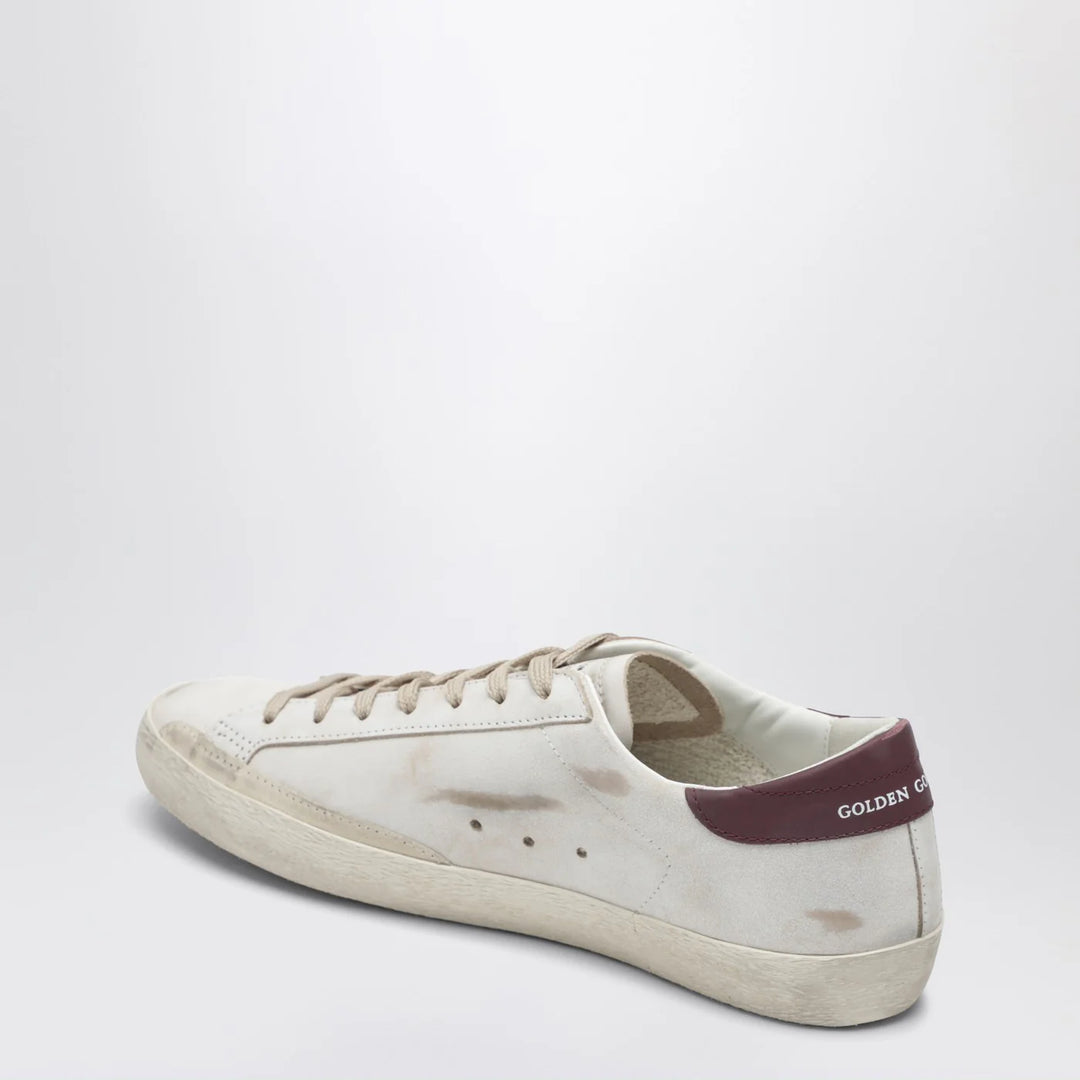 Golden Goose - Super-star Sneakers white/burgundy vintage effect