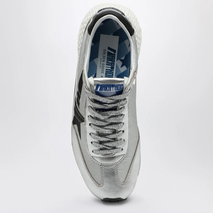 Golden Goose - Sneakers Marathon in nylon ripstop silver