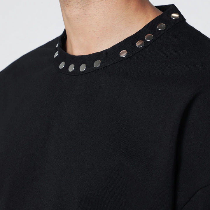 Jil Sander - Black long-sleeve T-shirt with studs