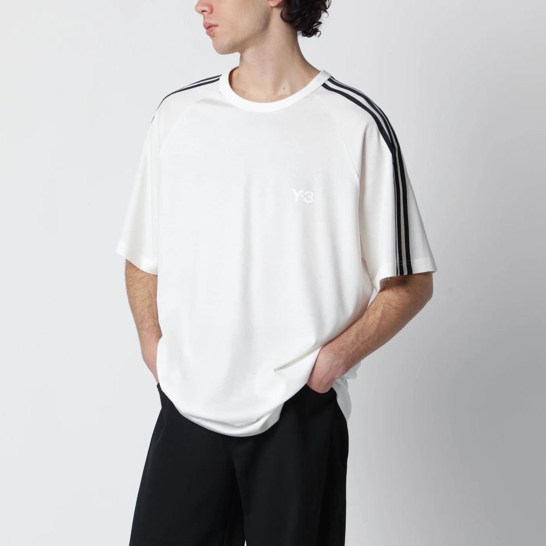 adidas Y-3 - Oversized Core White T-shirt with logo