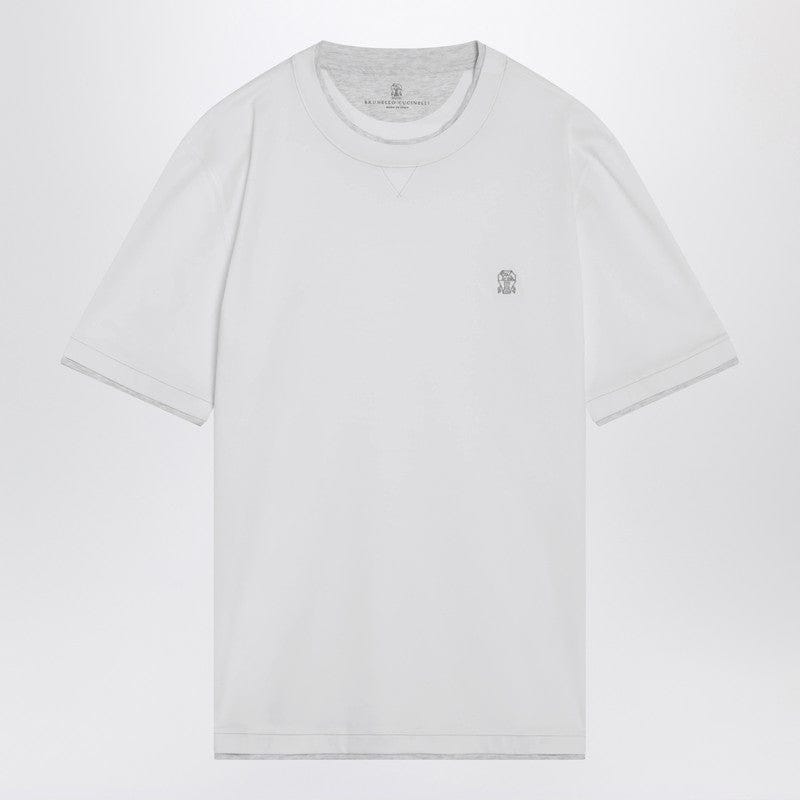 Shirts & Tops Brunello Cucinelli - White T-shirt with faux layering effect - XXL Brand