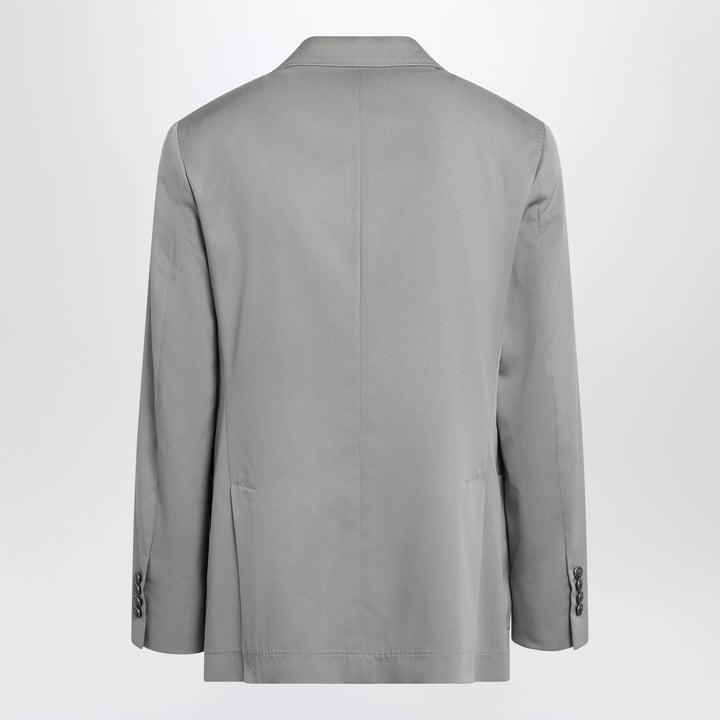 Brunello Cucinelli - Double-breasted silk blazer in khaki