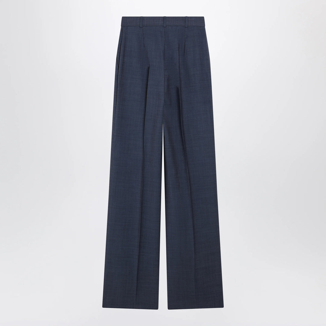 Max Mara Studio - Classic trousers in blue virgin wool