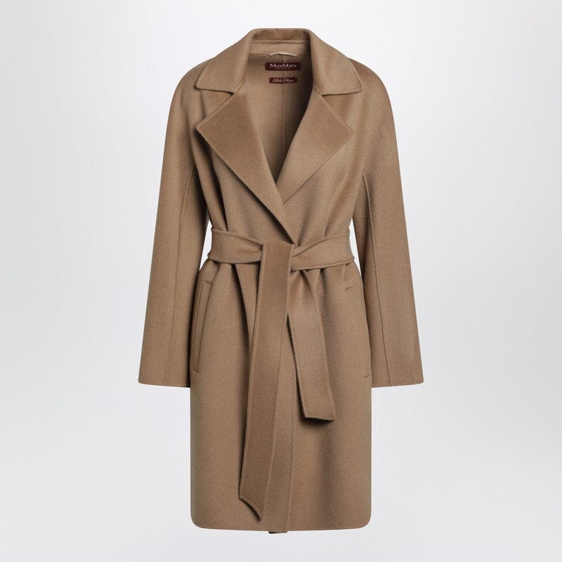 Coats & Jackets Max Mara Studio - Camel wrap coat in cashmere and wool - 42 IT Brand
