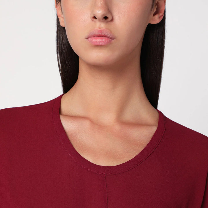 6397 - S-Curve dress in bordeaux chiffon