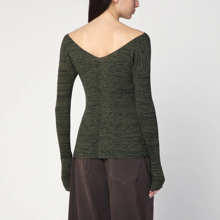 6397 - Double-V military green sweater
