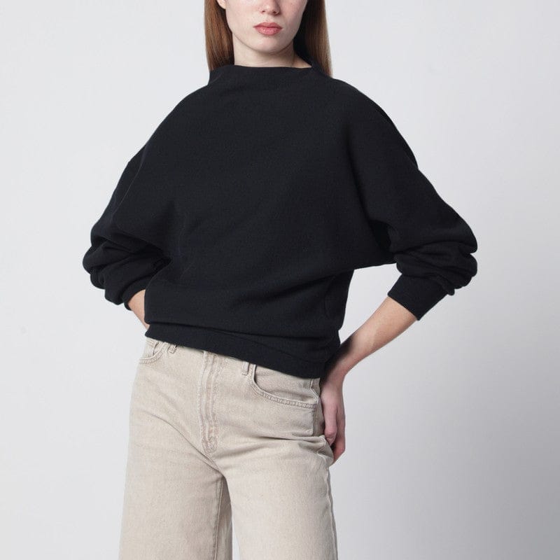 Shirts & Tops 6397 - Mud-coloured draped sweatshirt - S Brand