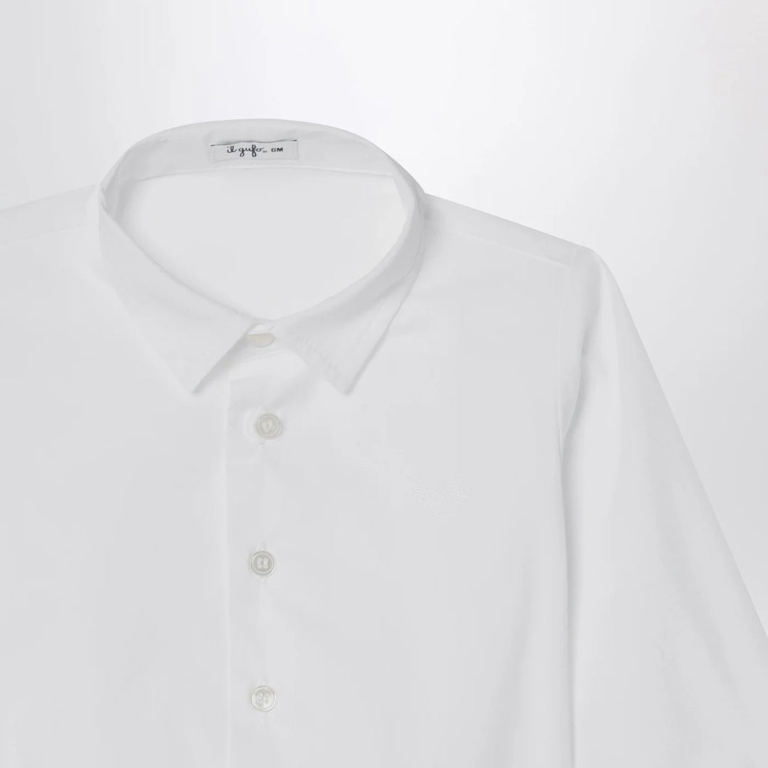 Il Gufo - White cotton shirt bodysuit