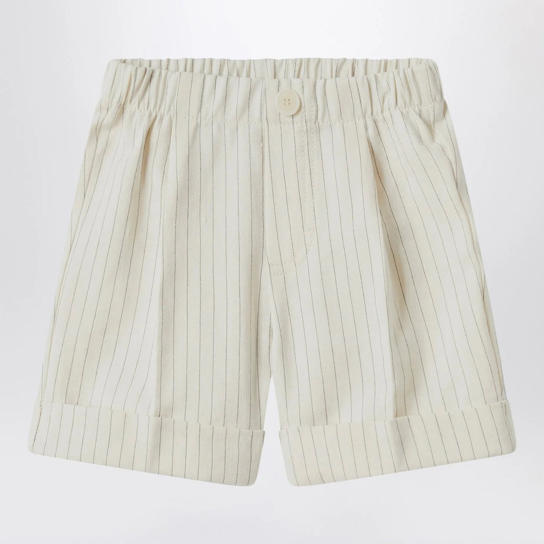 Il Gufo - Pinstriped cotton Bermuda shorts