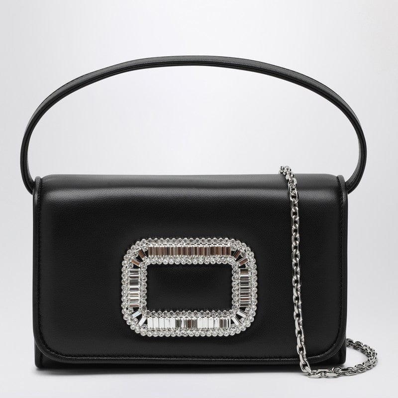 Handbags ROGER VIVIER - Black leather Micro Pilgrim bag - One size Brand