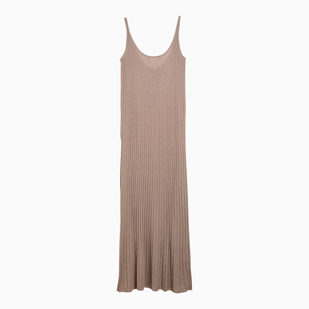 Dresses L Max Mara Pianoforte Light yellow long dress with lurex in viscose Brand