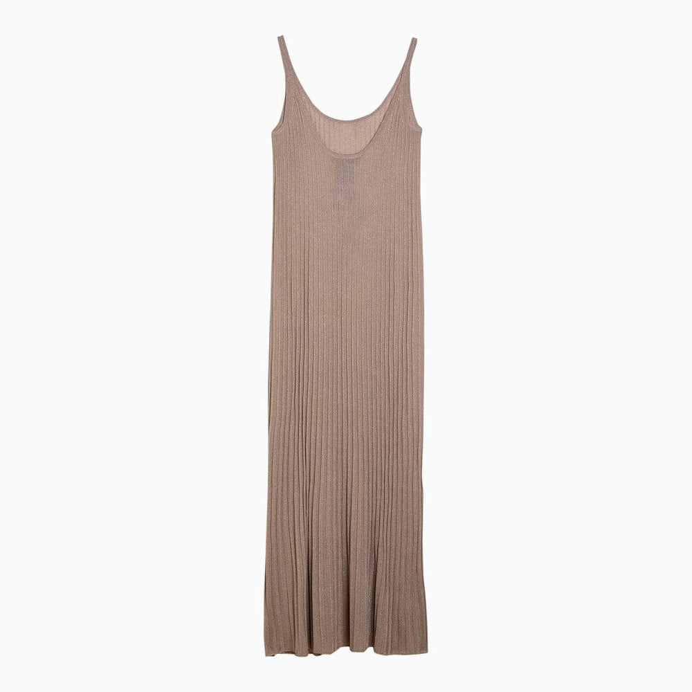 Dresses L Max Mara Pianoforte Light yellow long dress with lurex in viscose Brand