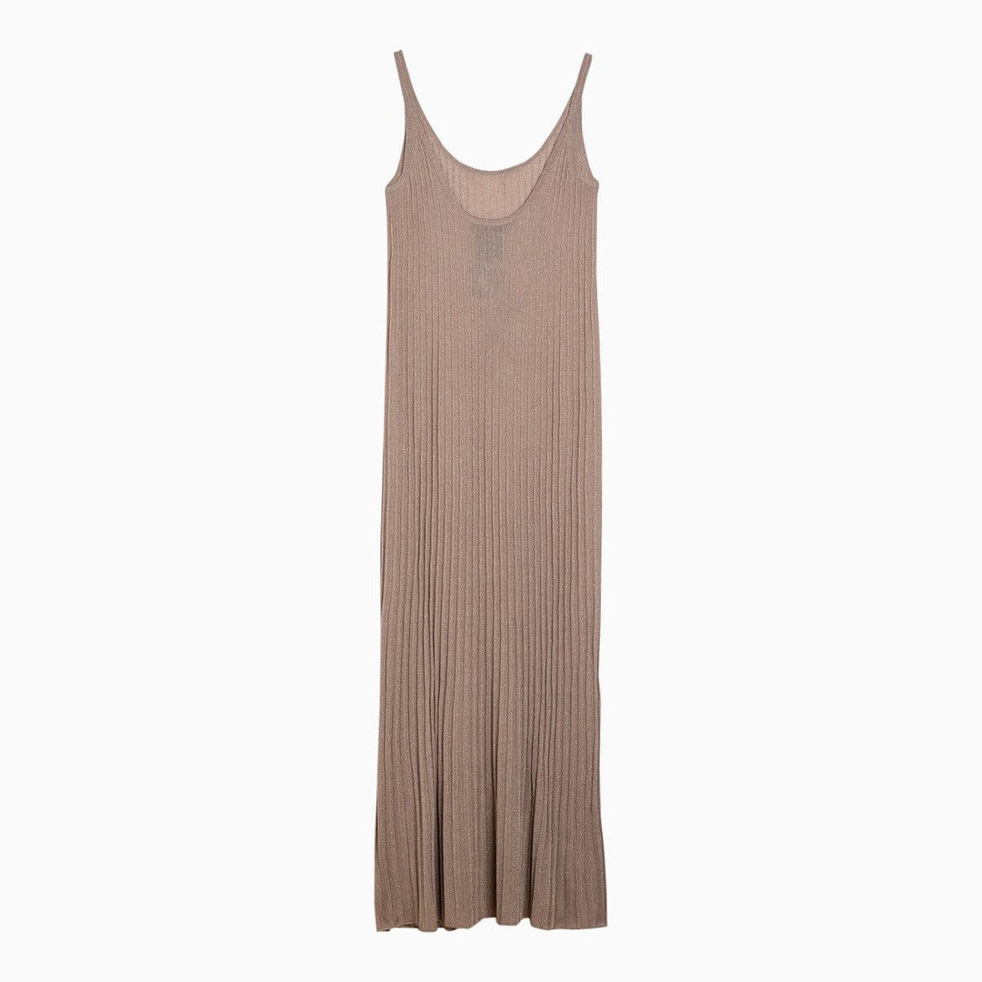 Dresses L Max Mara Pianoforte Light yellow long dress with lurex in viscose Brand
