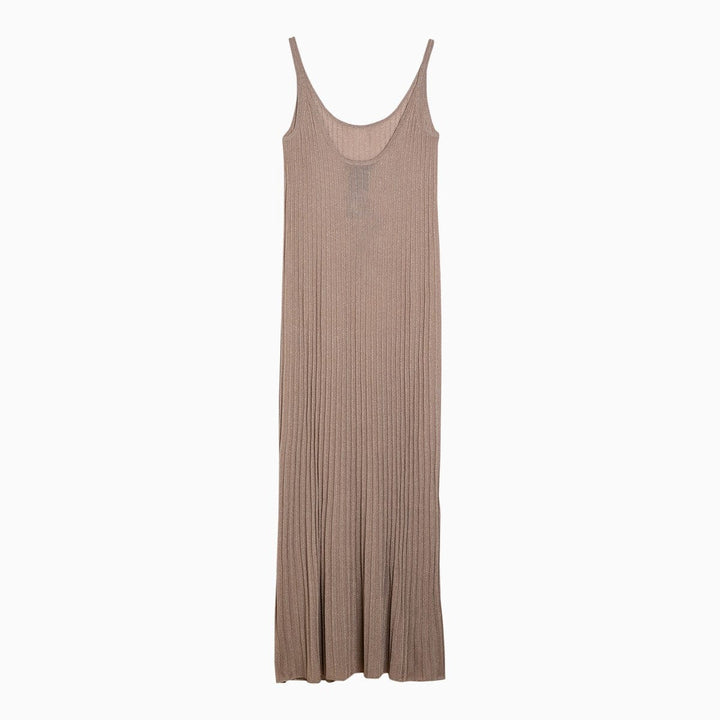 Dresses L Max Mara Pianoforte Light yellow long dress with lurex in viscose Brand