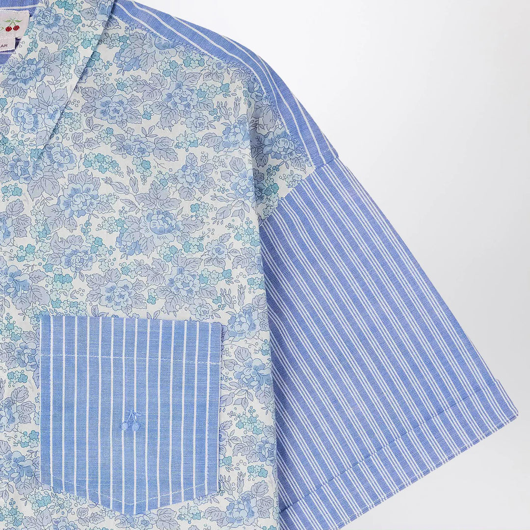 Bonpoint - Elyas patchwork light blue shirt