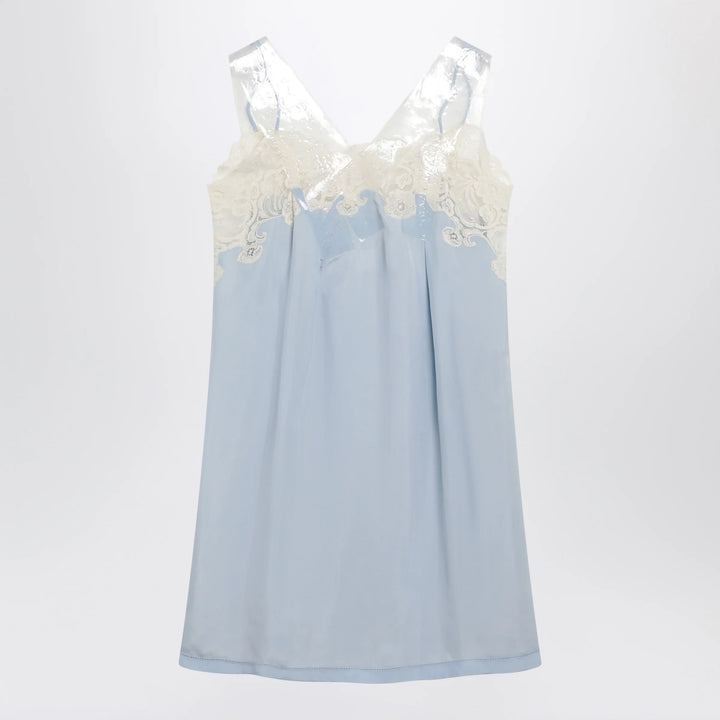 Maison Margiela - Taped slip dress in cupro light blue