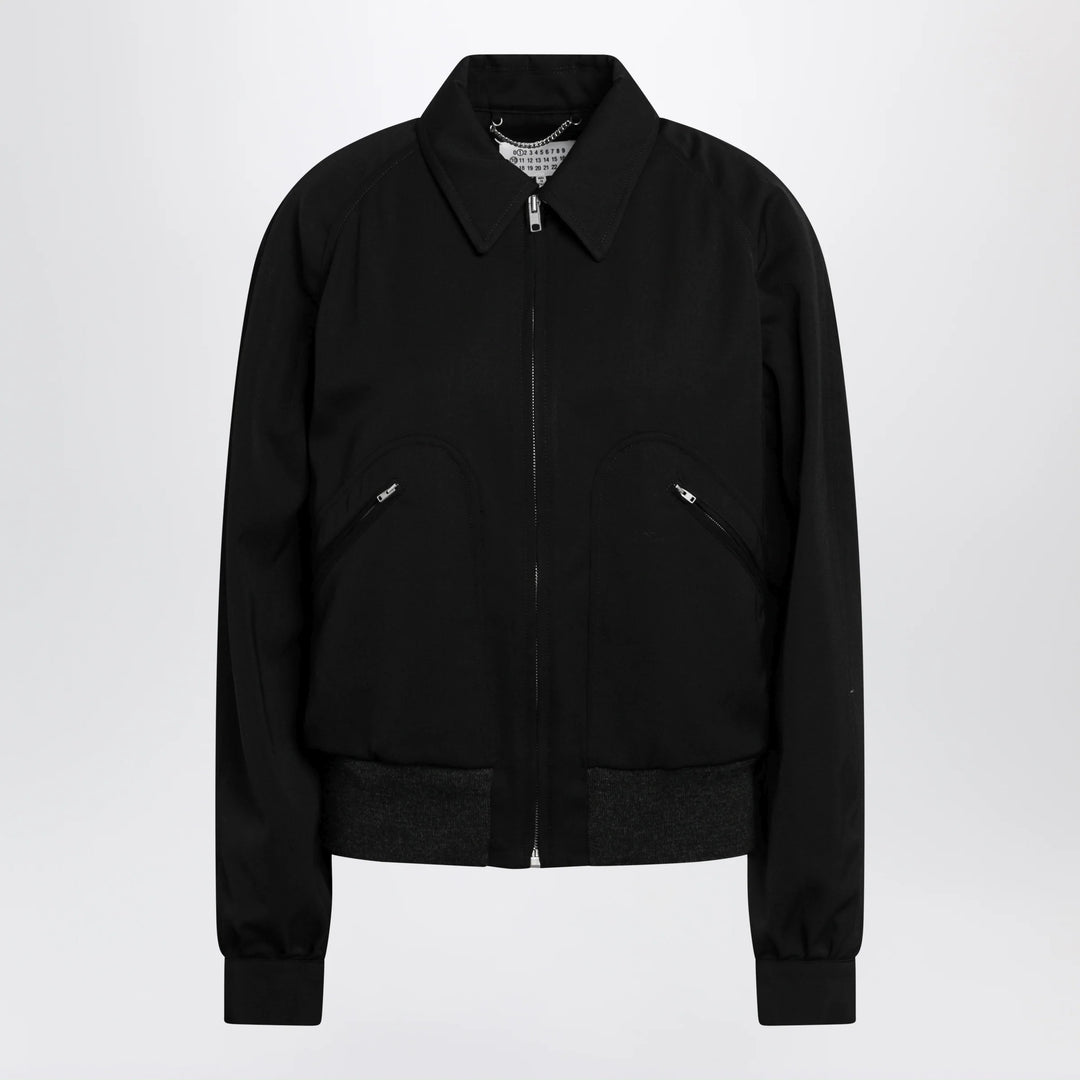 Maison Margiela - Black zip-up jacket in virgin wool