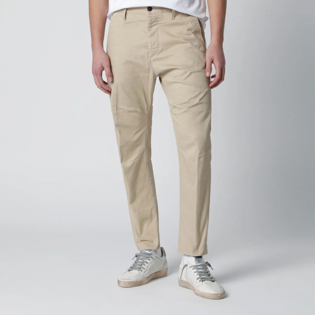 Dsquared2 - Beige cotton-blend trousers