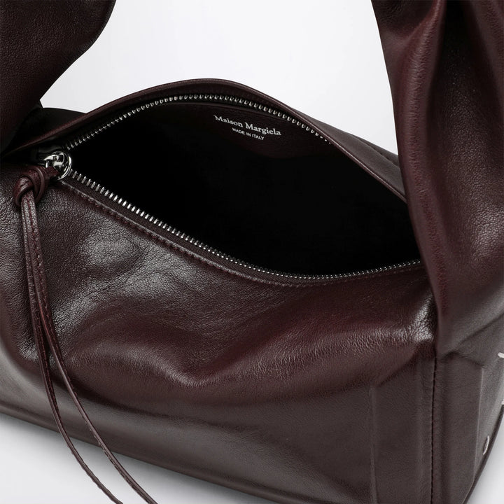 Maison Margiela - Box East West Small Bag in Burgundy Leather