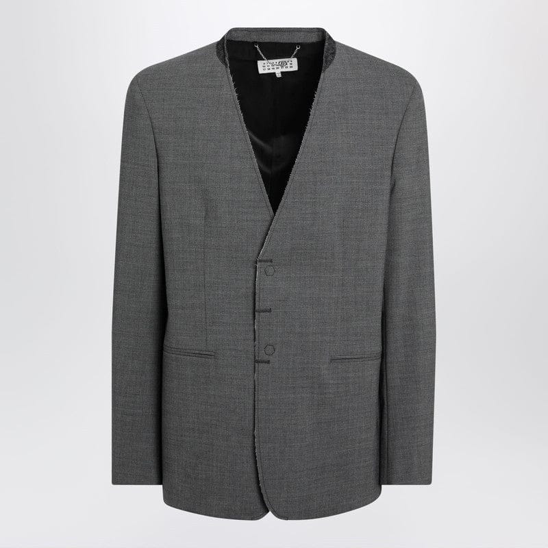Coats & Jackets MM6 Maison Margiela - Grey melange wool-blend jacket - 48 IT Brand