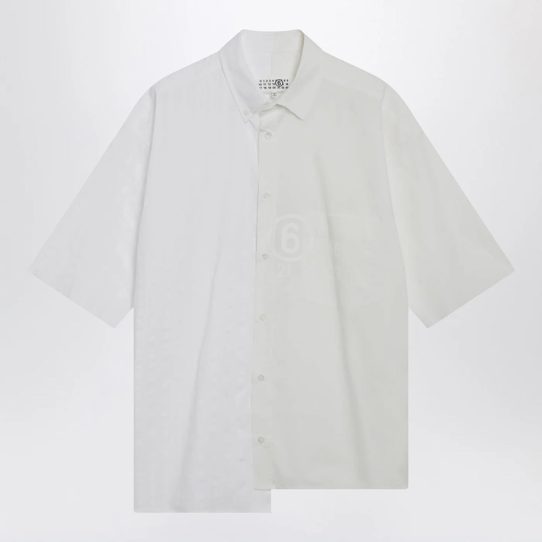 MM6 Maison Margiela - Two-tone cotton poplin shirt