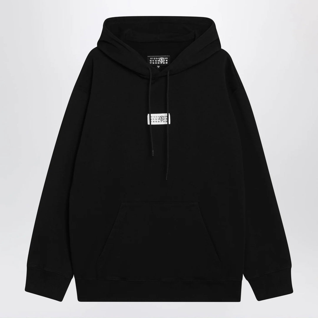 MM6 Maison Margiela - Black Numeric cotton hoodie