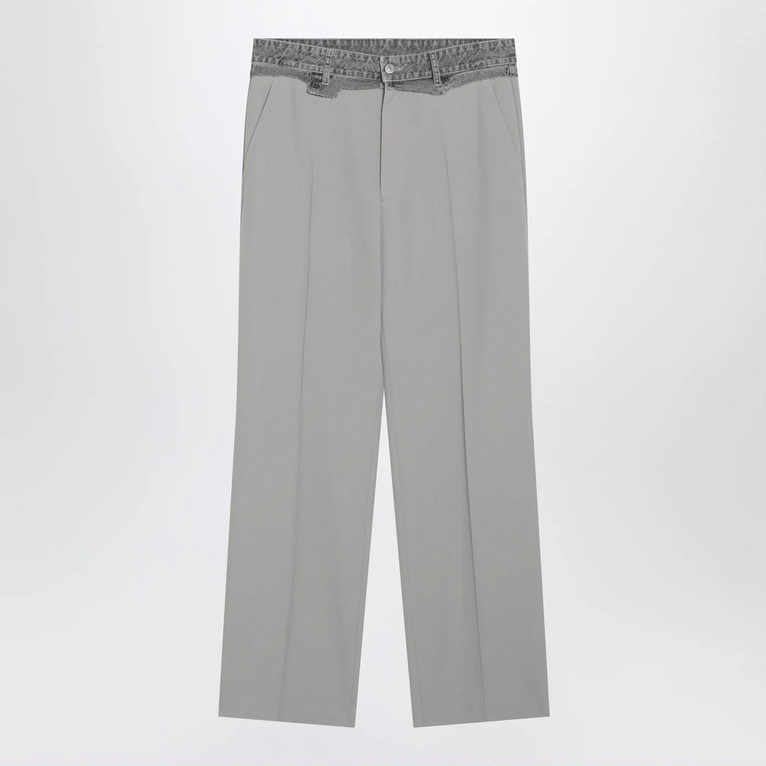 MM6 Maison Margiela - Grey wool-blend trousers
