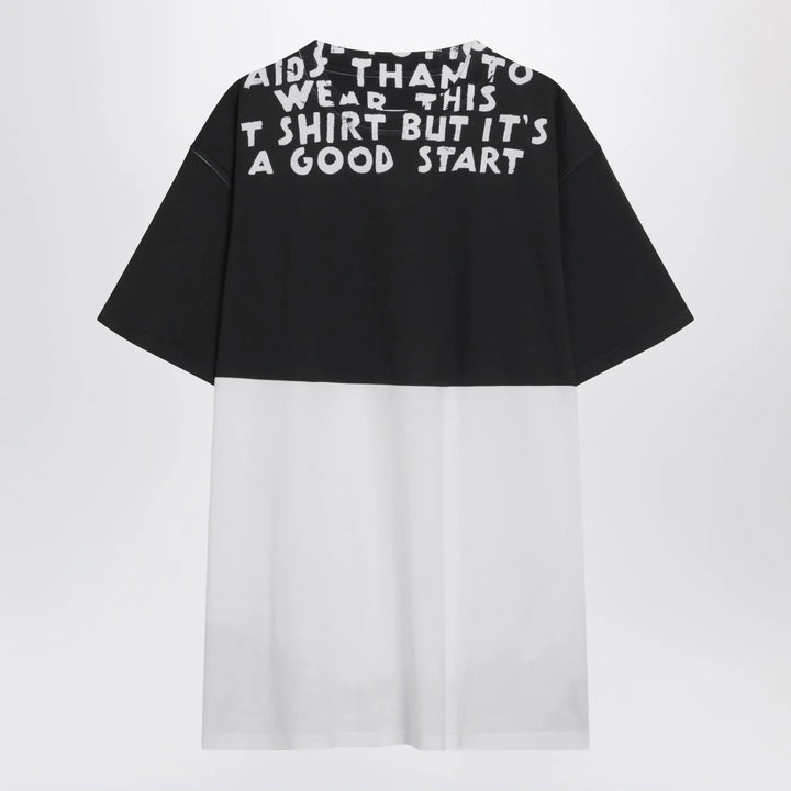 MM6 Maison Margiela - White/black cotton AIDS T-shirt