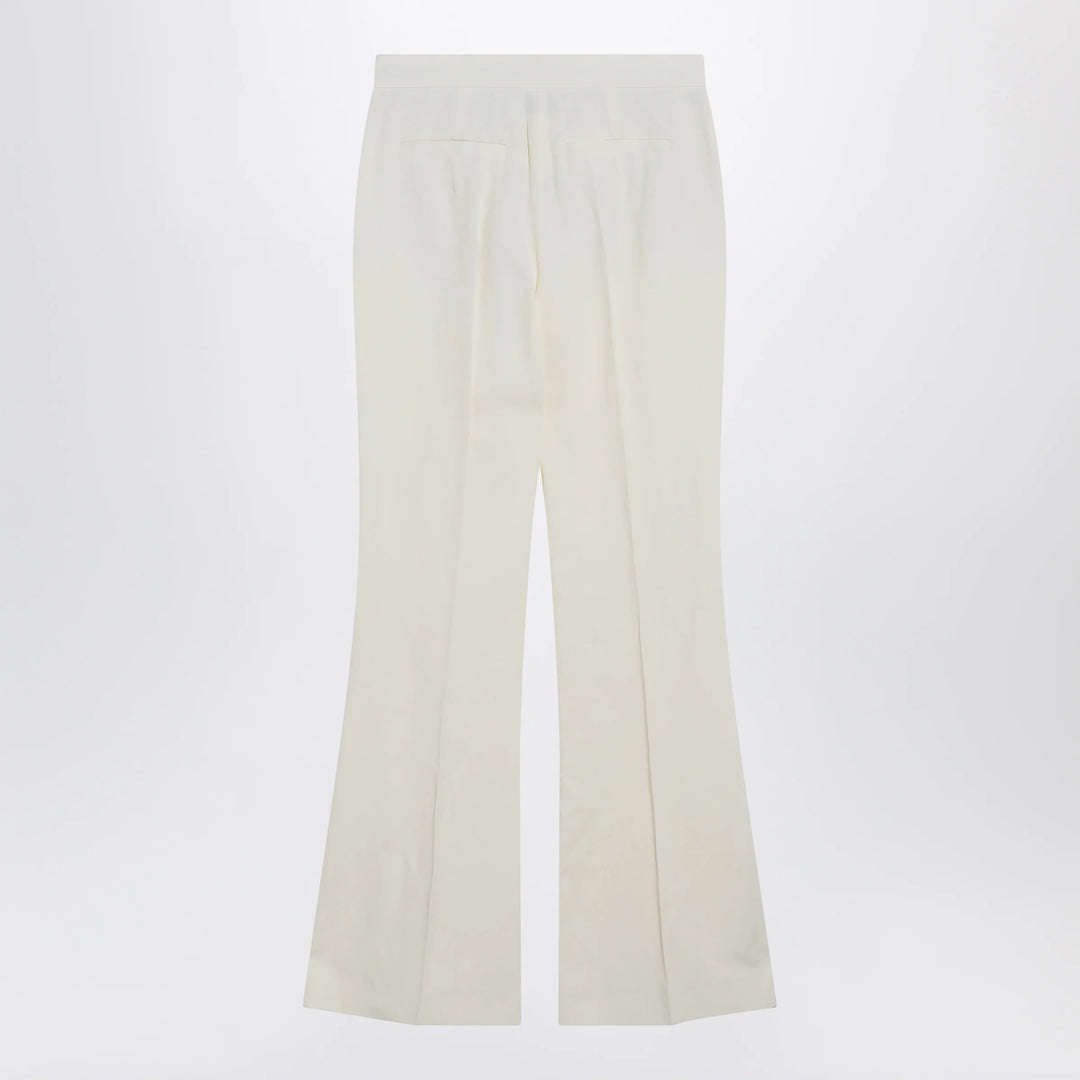 Sportmax - Low-rise flare trousers in viscose and textile paper