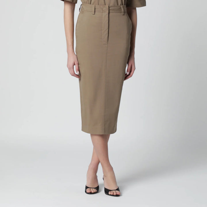 TheLatest - Cognac cotton pencil skirt